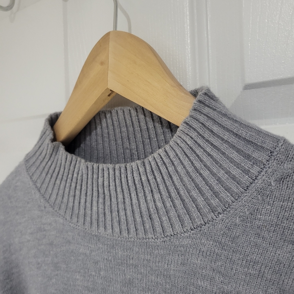 Mexx Cropped Women's Knit Grey Sweater Cableknit Size M - Picture 4 of 10
